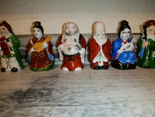 Antiguas figuras Dioses de la Fortuna Shichifukuji