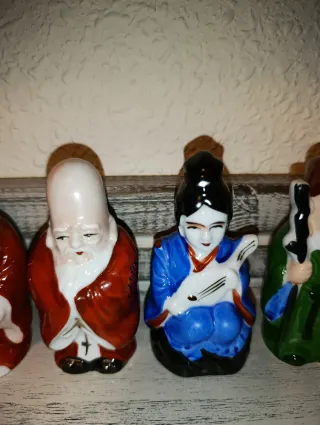 Antiguas figuras Dioses de la Fortuna Shichifukuji
