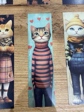 Segnalibri con gatti illustrati