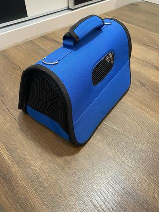 Transportín Plegable Perro/Gato Azul mas neceser