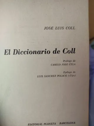 El diccionario de Coll (Colección Textos ; 10)...