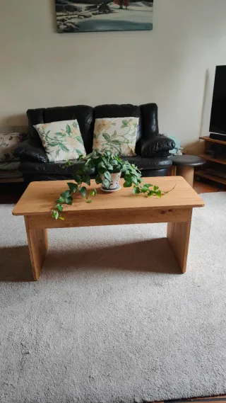 Mesa centro elevable madera y metal