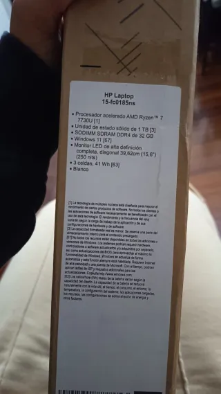 Portátil HP 15 Ryzen 7 32GB RAM 1TB SSD