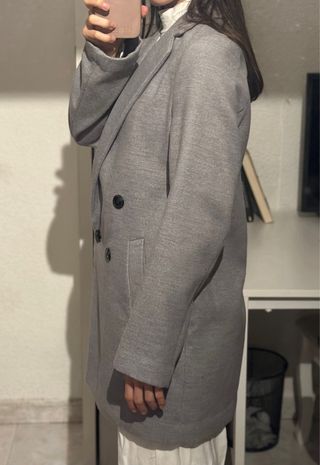 Cappotto grigio donna doppiopetto