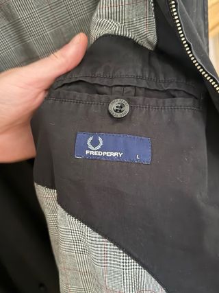 Chaqueta Fred Perry Negra Hombre