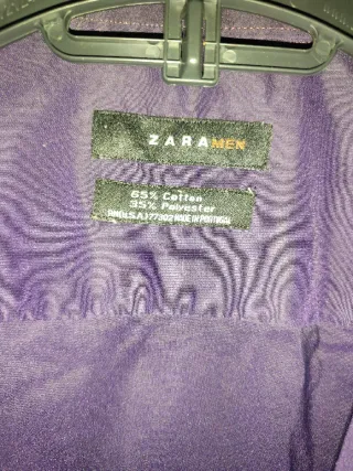 Camisa Zara morado oscuro