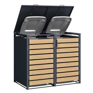 Cubre contenedor de basura doble.