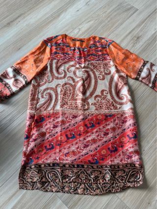 Vestito Zara Stampa Antica Taglia Unica