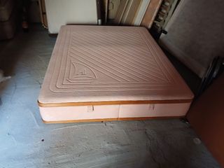 Canapé abatible + colchón rosa 150x190