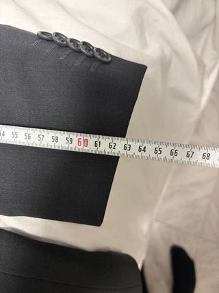Traje Cortefiel Lana Negro Vintage