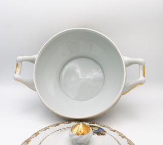 Sopera porcelana francesa decoración romantica