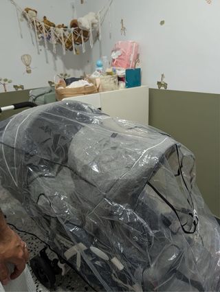 Carro gemelar CHIC 4 BABY gris.