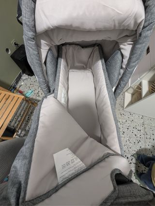 Carro gemelar CHIC 4 BABY gris.
