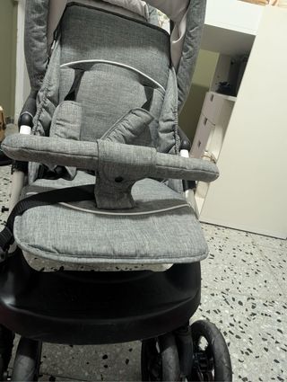 Carro gemelar CHIC 4 BABY gris.