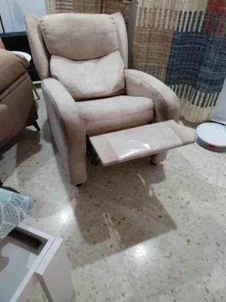 Butacón de tela beige