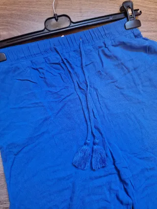 Pantalón ancho azul