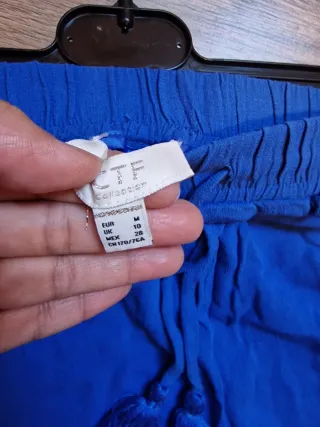 Pantalón ancho azul