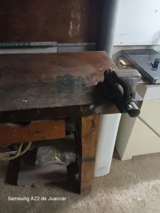 Banco de trabajo madera sapelly/abebay