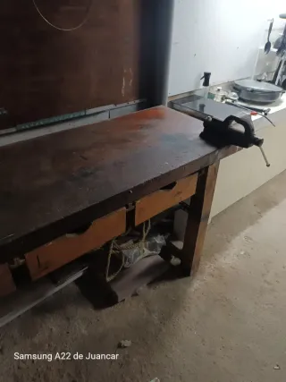 Banco de trabajo madera sapelly/abebay