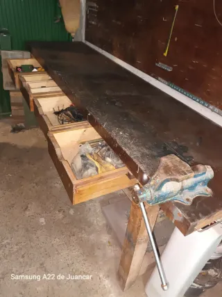 Banco de trabajo madera sapelly/abebay