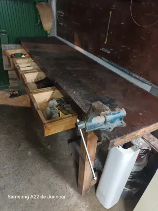 Banco de trabajo madera sapelly/abebay