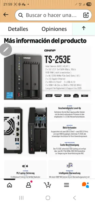 Server QNAP TS-253E-8G NAS Server