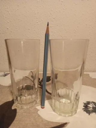 Juego de 2 vasos de cristal