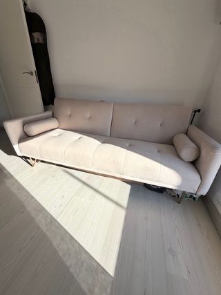 Sofá Cama Diseño SKLUM Terciopelo Beige