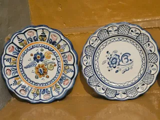 4 Platos Cerámica Talavera Reina