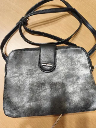 Bolso bandolera gris