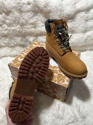 Timberland x Bape Botas Marrones y Multicolor