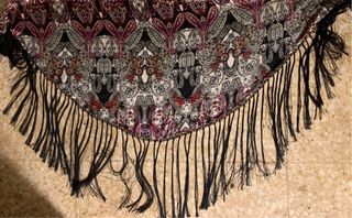 Manton Flamenc con Flecos de seda