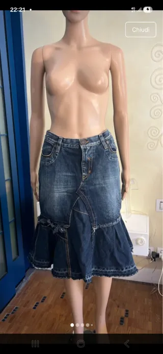 Gonna patchwork effetto sirena