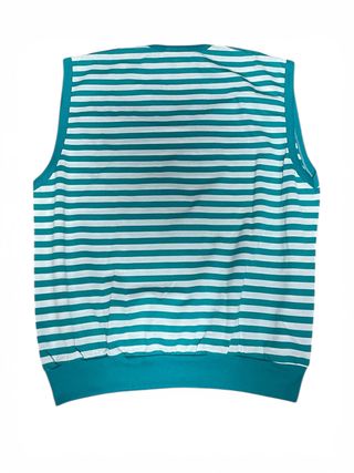 Chaleco HIPPO XL rayas turquesa y blanco