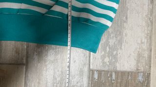 Chaleco HIPPO XL rayas turquesa y blanco