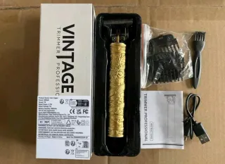 Máquina Cortapelo Vintage Profesional Dorada
