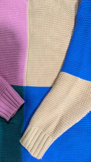 Jersey oversize Zara bloques de color