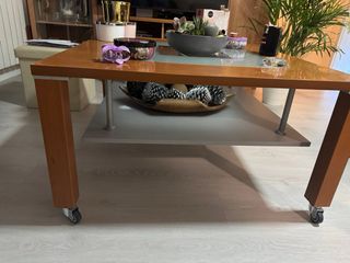 Mesa de centro madera y cristal