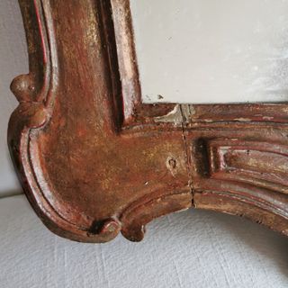 Espejo Antiguo Madera Cornucopia Siglo XVII