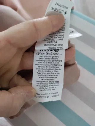 Vestido fiesta rosa Forever Unique T36 pedrería