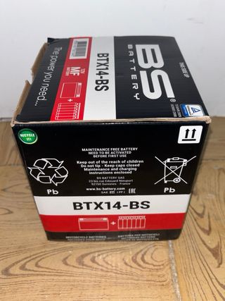 Batería Moto BS BTX14-BS 12V Nueva