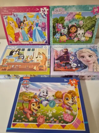 Pack Puzzles Infantiles Disney, Bluey, Paw Patrol