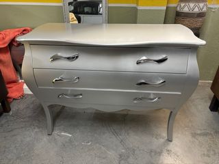 Cómoda y 2 Mesitas de Noche Gris