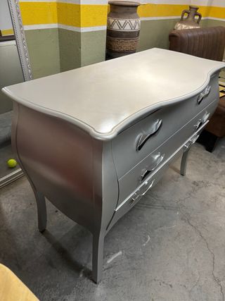 Cómoda y 2 Mesitas de Noche Gris