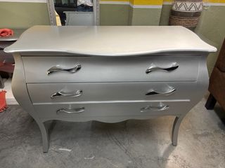 Cómoda y 2 Mesitas de Noche Gris