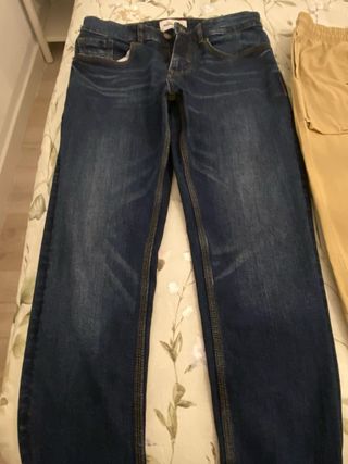 Lote 3 Pantalones: Beige, Negro, Azul