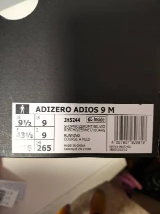 T43 Adidas Adizero Adiós 9 M