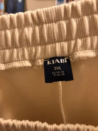 Pantalón canalé beige ancho Talla XXXL