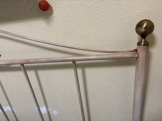 Cabecero forja 150cm beige y dorado