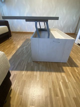 Mesa centro elevable con almacenaje